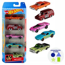 Set de Carros Básicos 5 Piezas Diseños Surtidos