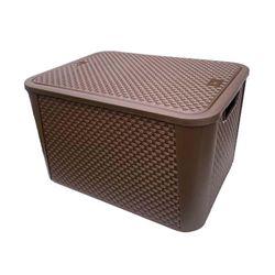 Caja Tipo Ratán Café - Green Tech Varias Capacidades
