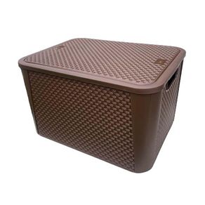 Caja Tipo Ratán Café - Green Tech Varias Capacidades