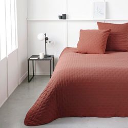 Set de Cubrecama King Poliéster Terracota 3 Pzas