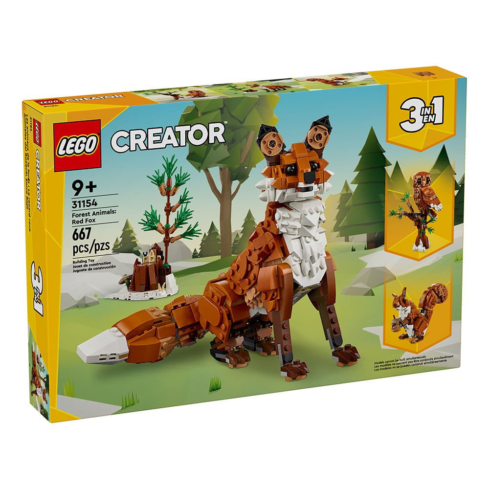 LEGO Creator 3 en 1 Animales del Bosque Zorro Rojo #31154 de 667 Piezas
