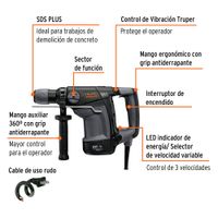 Rotomartillo Neumático Sds Plus 4 Jouls 1000 W
