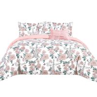 Set de Edredón de Poliéster Crinkle Rosado - Varios Tamaños