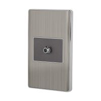 Tomacorriente Coaxial Lisboa Acero Inoxidable - Volteck