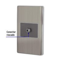 Tomacorriente Coaxial Lisboa Acero Inoxidable - Volteck