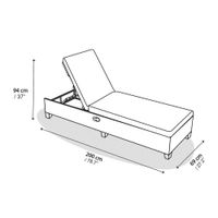 Camastro Reclinable con Cojín para Jardín Medena