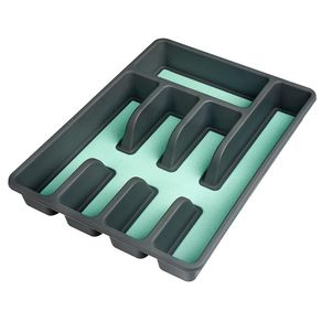 Organizador para Cubiertos Gris de 26.5x36.5x5 Cm