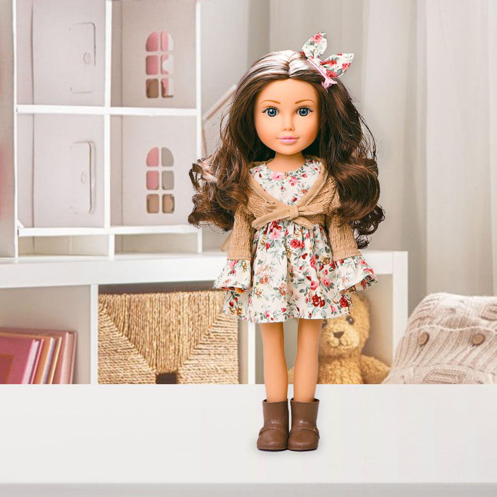 Muñeca Fashion de 35 Cm con Chaleco a Cuadros Muñeca Fashion con Chaleco a Cuadros 14 Plg
