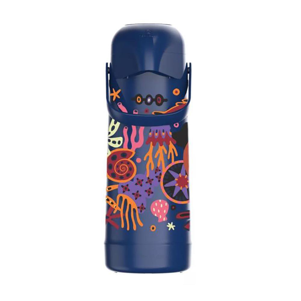 Termo Magic Pump de 1 L con Bomba Color Azul
