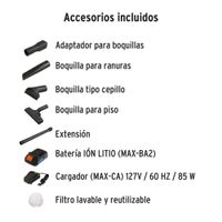 Aspiradora Inalámbrica con Accesorios 20 V