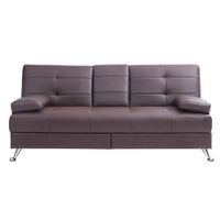 Sofá Cama Rudy Café de 3 Plazas 180X81X79 Cm