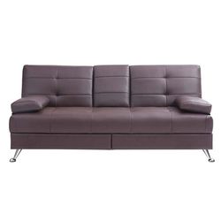 Sofá Cama Rudy Café de 3 Plazas 180X81X79 Cm