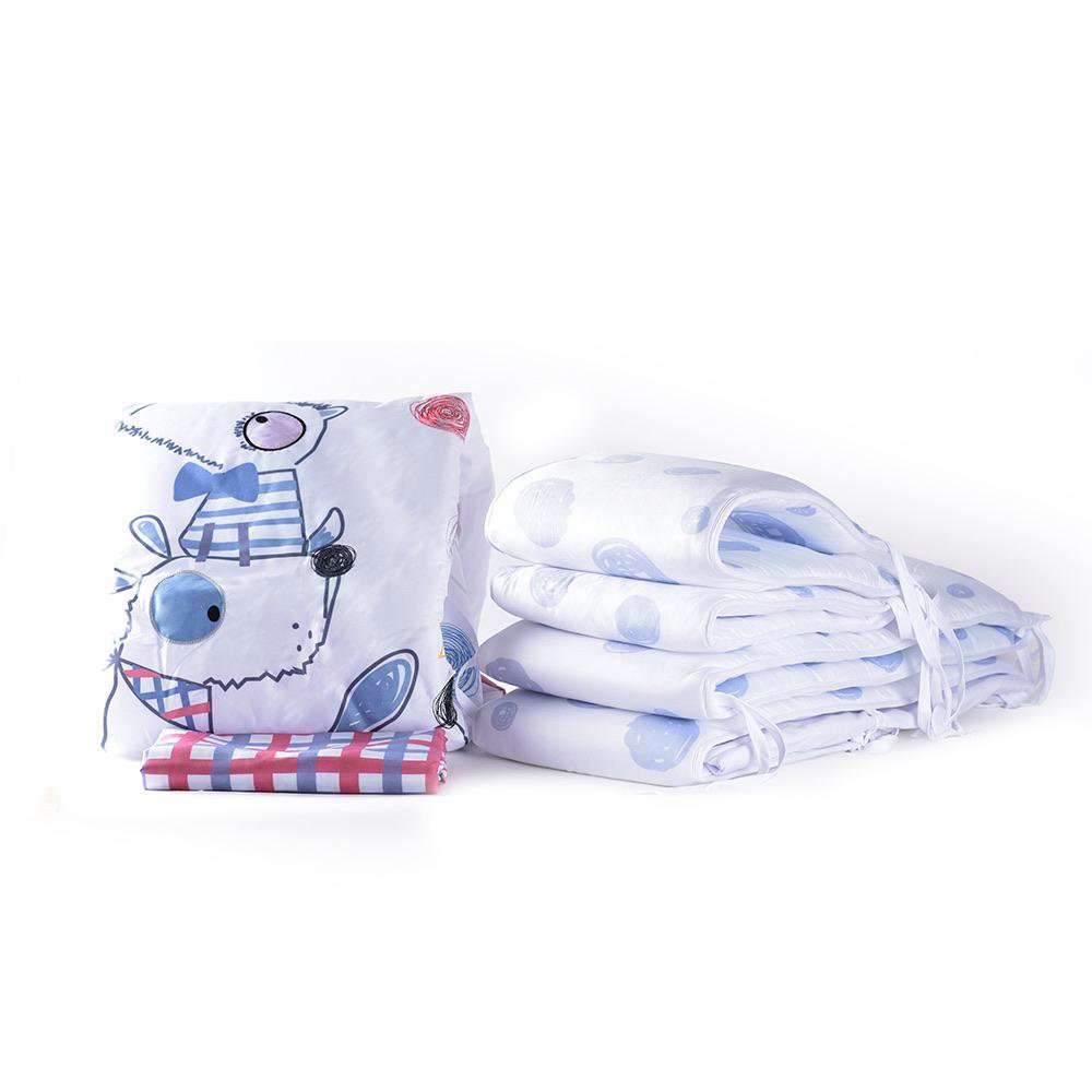 Set de Cuna Diseño Perritos Apilados Color Blanco Set De Cuna Perritos Apilados