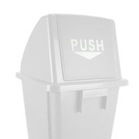 Basurero Plástico Blanco con Tapadera 60 L - Brustech