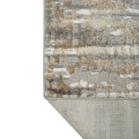 Alfombra Decorativa Abstracta Beige y Gris 240 x 340 Cm