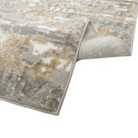 Alfombra Decorativa Abstracta Beige y Gris 240 x 340 Cm
