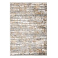 Alfombra Decorativa Abstracta Beige y Gris 240 x 340 Cm