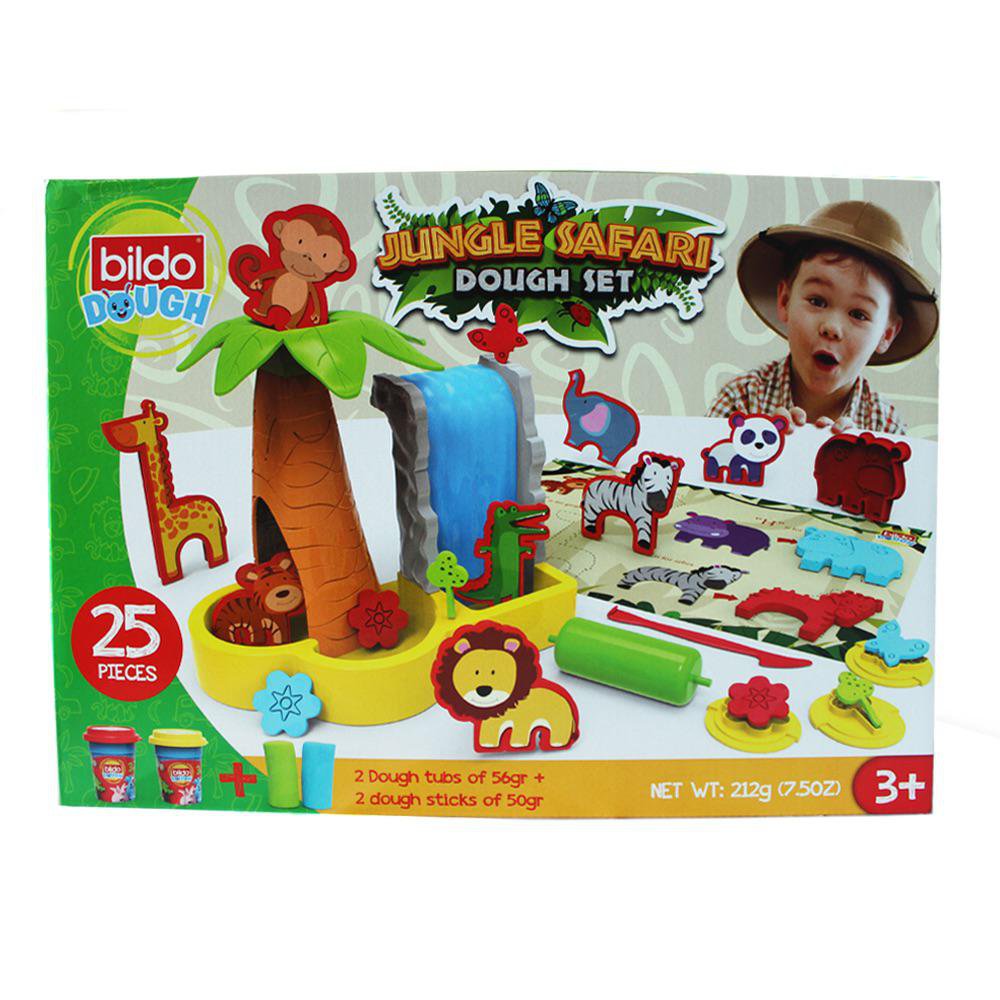 Set de Plasticina Bildo Dough de Safari de la Selva de 25 Piezas para 3+ Años Set de Plast…