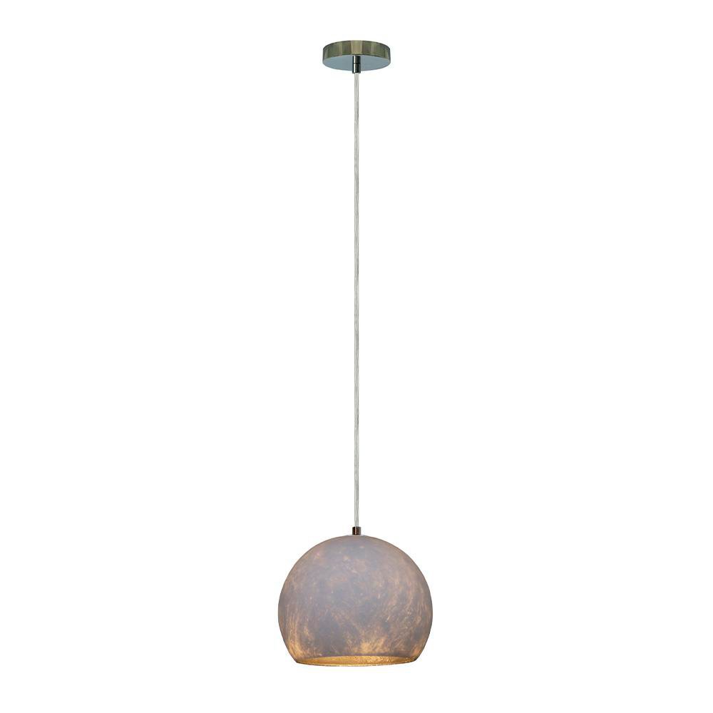 Lámpara Colgante Huna de Cristal Efecto Luna E27 1.50 Metros Color Blanco y Plateado