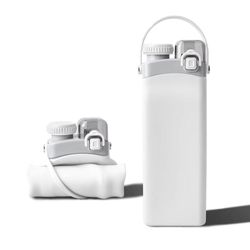 Botella para Agua de Silicona Plegable Blanco