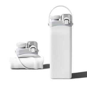 Botella para Agua de Silicona Plegable Blanco