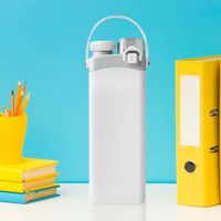 Botella para Agua de Silicona Plegable Blanco