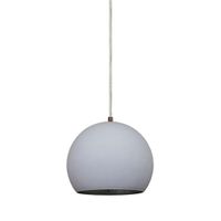 Lámpara Colgante Globo 1 Luz Blanco y Plata