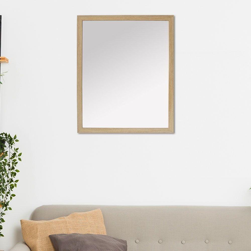 Espejo de Pared 50 x 60 cm Rectangular Color Café Claro