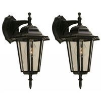 Set de Faroles para Exterior de Pared Negros 2 Pzas - Zlumini