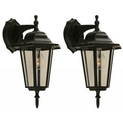 Set de Faroles para Exterior de Pared Negros 2 Pzas - Zlumini