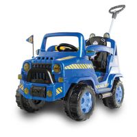 Vehículo de Policía Azul con Manija de Empuje