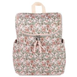 Mochila Pañalera Floral Rosa