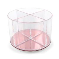 Organizador de Cosméticos Redondo Rosa