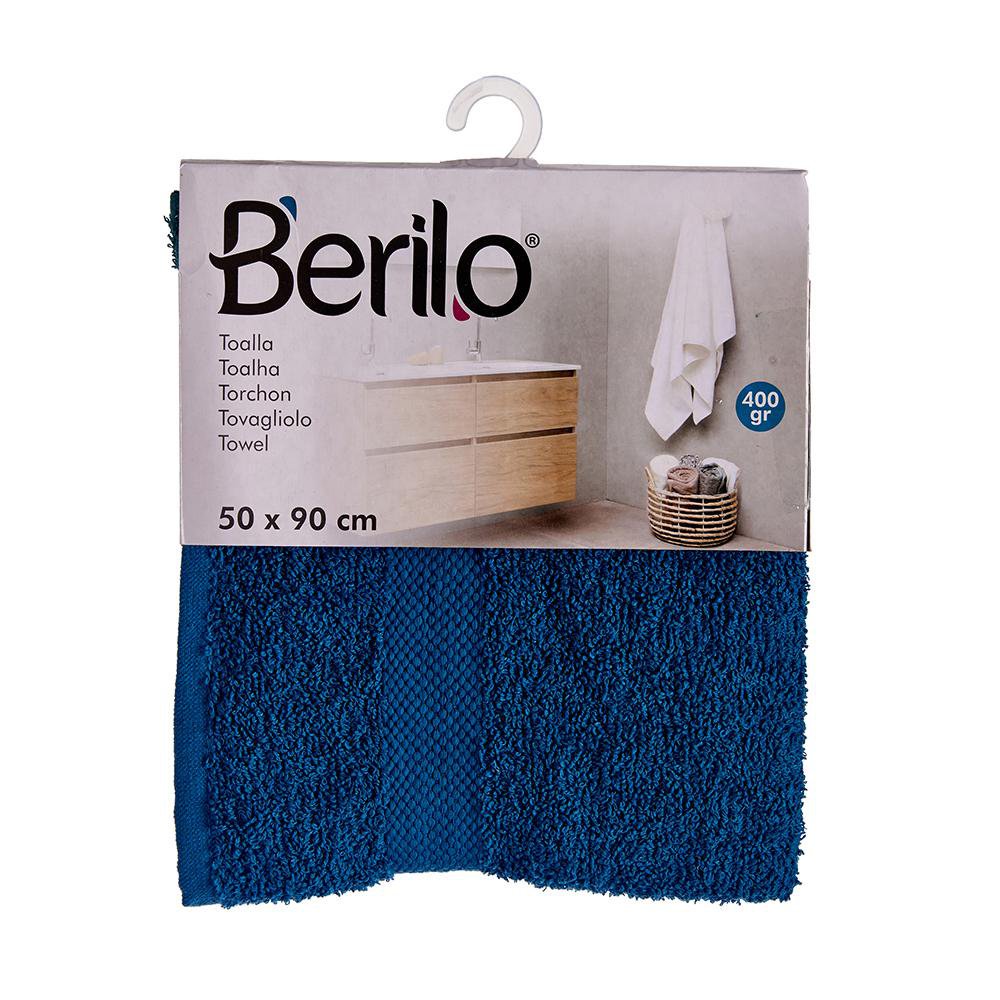 Toalla de Mano 80 % Algodón 50 x 90 cm Color Azul
