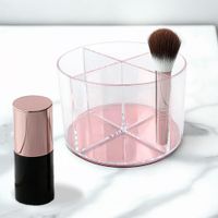 Organizador de Cosméticos Redondo Rosa