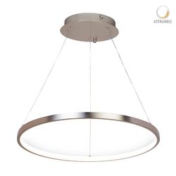 Lámpara Colgante LED Luz Cálida Atenuable Aro Satinado
