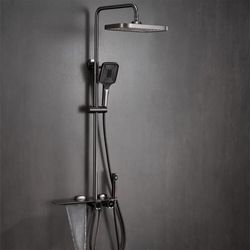 Sistema de Ducha Plana Gris Oscuro - Prymium