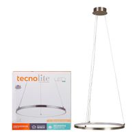 Lámpara Colgante LED Luz Cálida Atenuable Aro Satinado