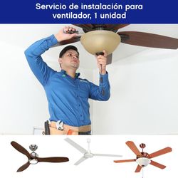 Instalación Ventilador de Techo 1 unidad