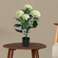Hortensia Artificial Blanca en Maceta