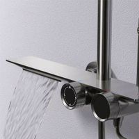 Sistema de Ducha Plana Gris Oscuro - Prymium