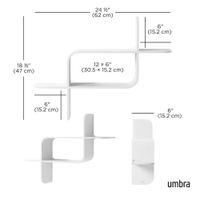 Repisa Decorativa de Pared Blanco
