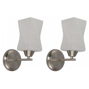 Set de Lámparas para Pared Satín 2 Pzas - Zlumini