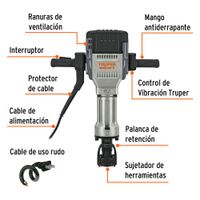 Martillo Demoledor Hexagonal 30 Kg 60 Joules 2000 W
