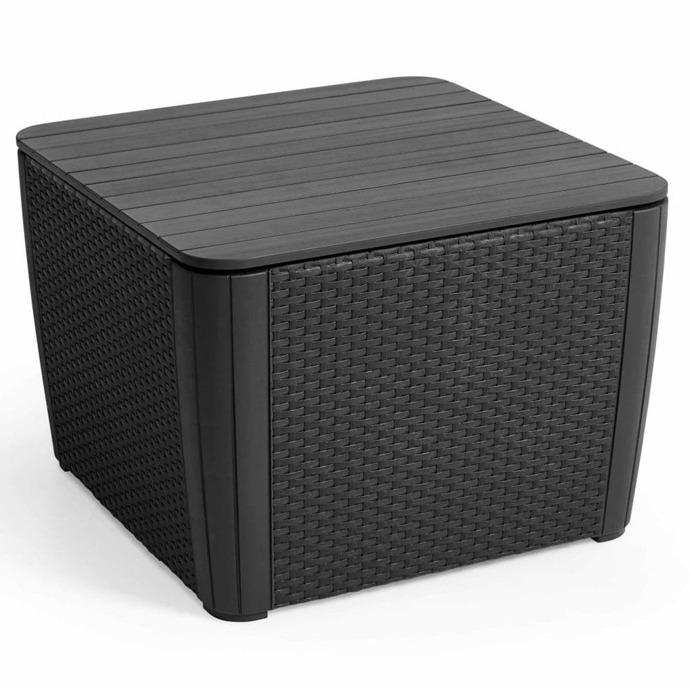 Mesa de Plástico Luzón con Cajón 60 x 60 x 20 cm Color Grafito Mesa de Cajón Luzón Plus Gr…