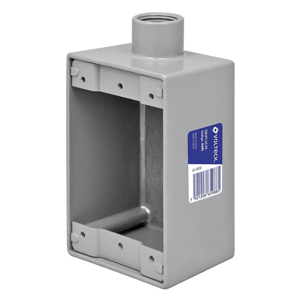Caja Condulet Rectangular de Metal 1/2 Plg