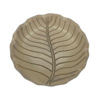 Plato Decorativo de MDF Diseño Hoja Café 33.5 X 3.6 Cm