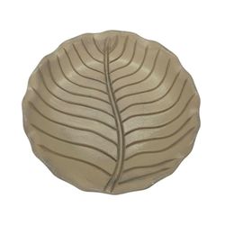 Plato Decorativo de MDF Diseño Hoja Café 33.5 X 3.6 Cm