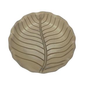 Plato Decorativo de MDF Diseño Hoja Café 33.5 X 3.6 Cm