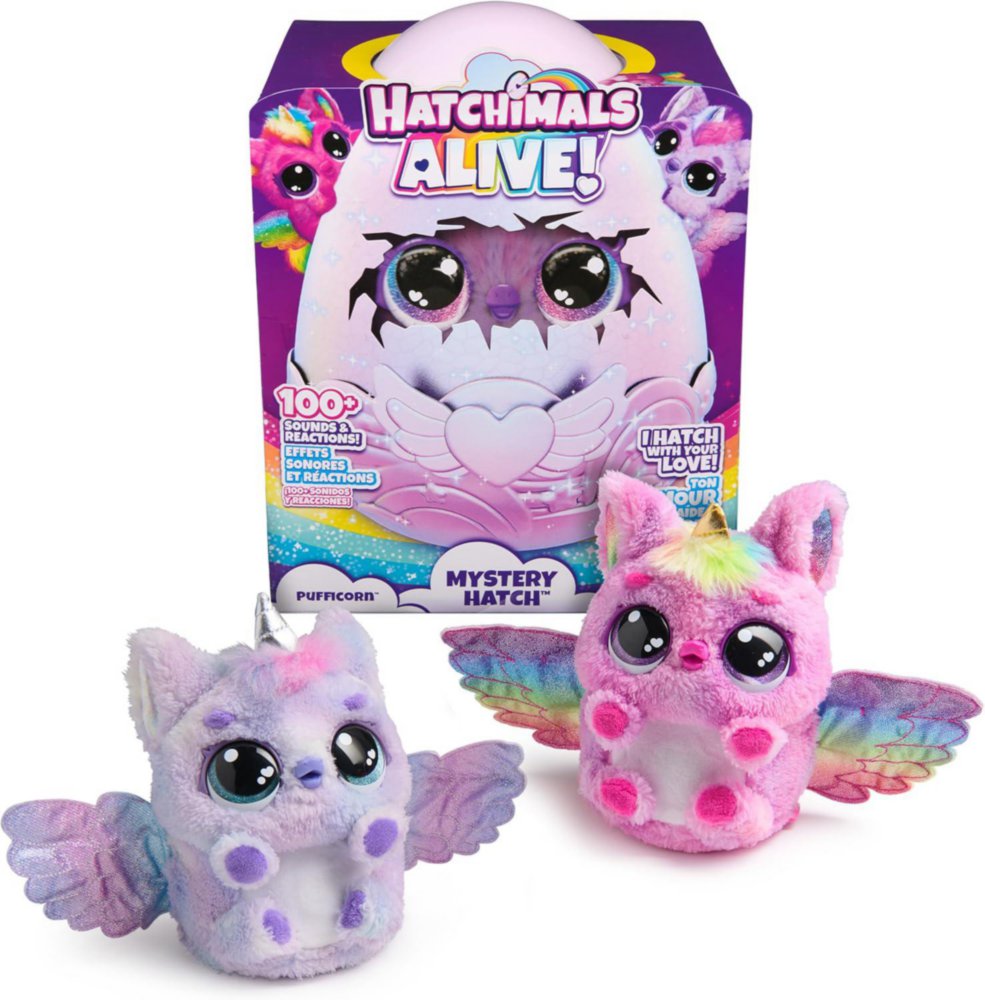 Huevo Sorpresa Hatchimals Alive Pufficorn con 100+ Sonidos y Reacciones Hatchimals Alive H…